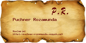 Puchner Rozamunda névjegykártya